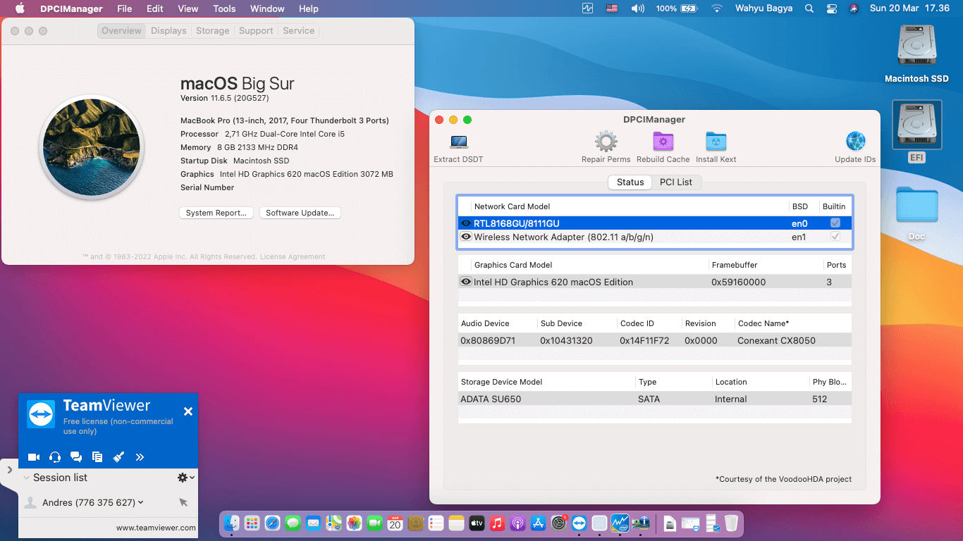 Success Hackintosh macOS Big Sur 11.6.5 Build 20G527 in Asus A456UR-GA092D